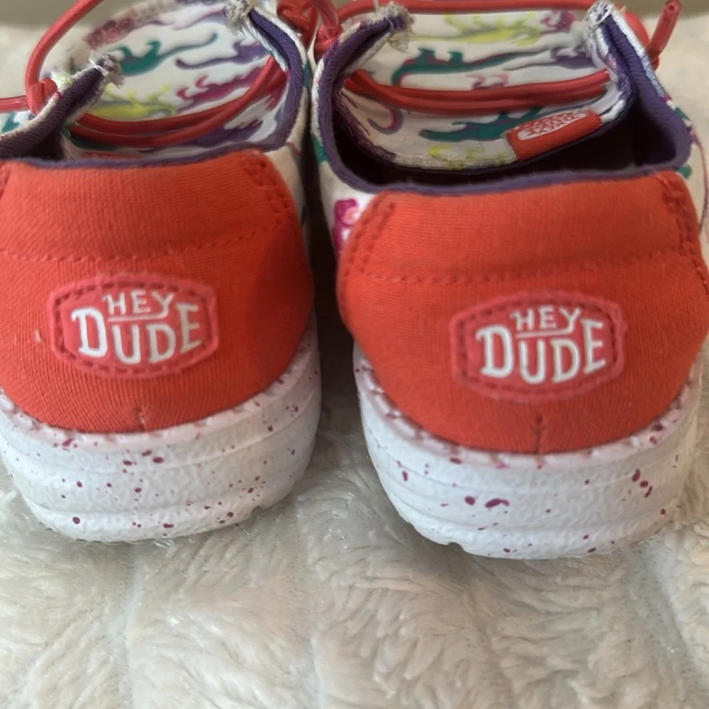 Hey Dude Kids Moccasins with Dinosaur Print - Picture 3 of 7